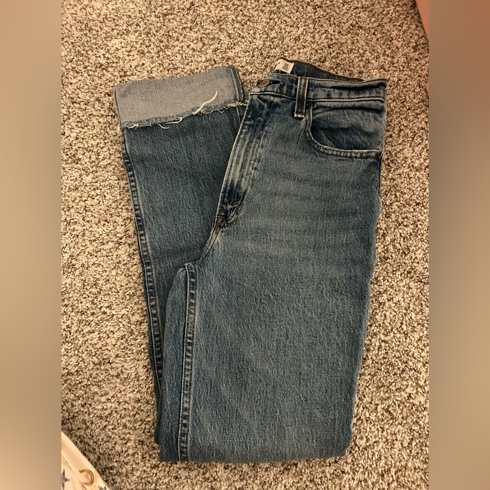 Abercrombie & Fitch Dark Blue Straight Leg Jeans